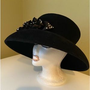 Gorgeous NWOT Mr. Song Black Church Dress Hat